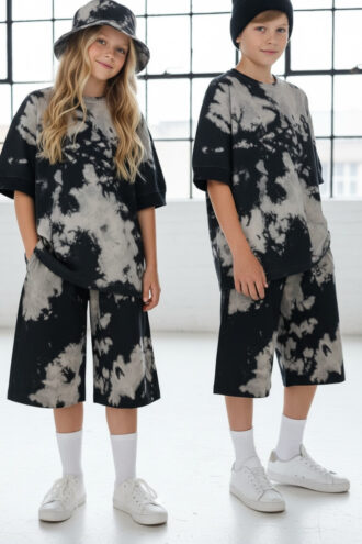 Komplet unisex Tie dye bluzka i spodenki