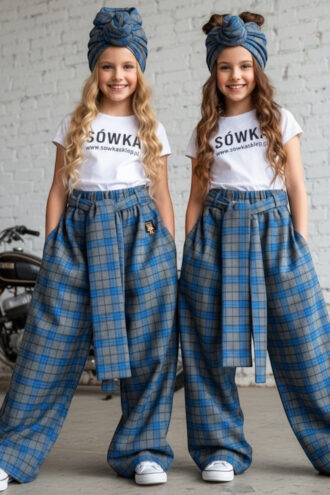 Spodnie Tola Niebieskie + pasek gratis