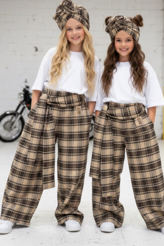 Spodnie Tola brązowe + pasek gratis