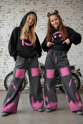 Spodnie jeansowe Hand Paint Pink