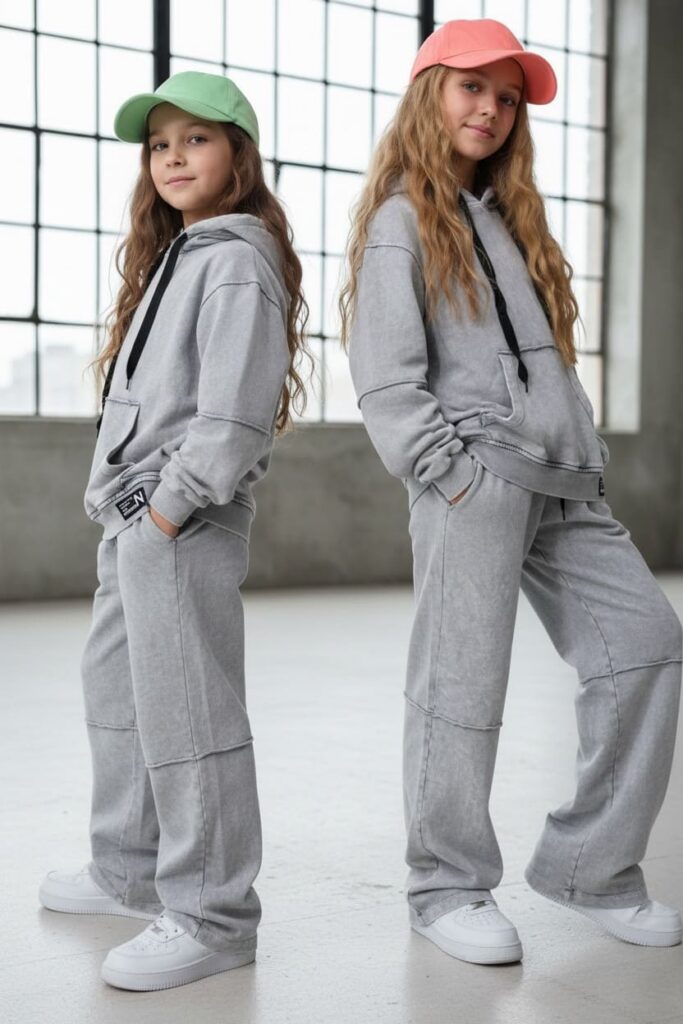 Komplet bluza i spodnie Energy Flow jasny szary